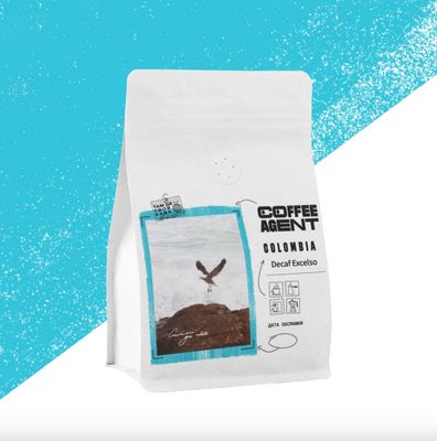 Кава в зернах Colombia Decaf Excelso 250 грамів зерно білий